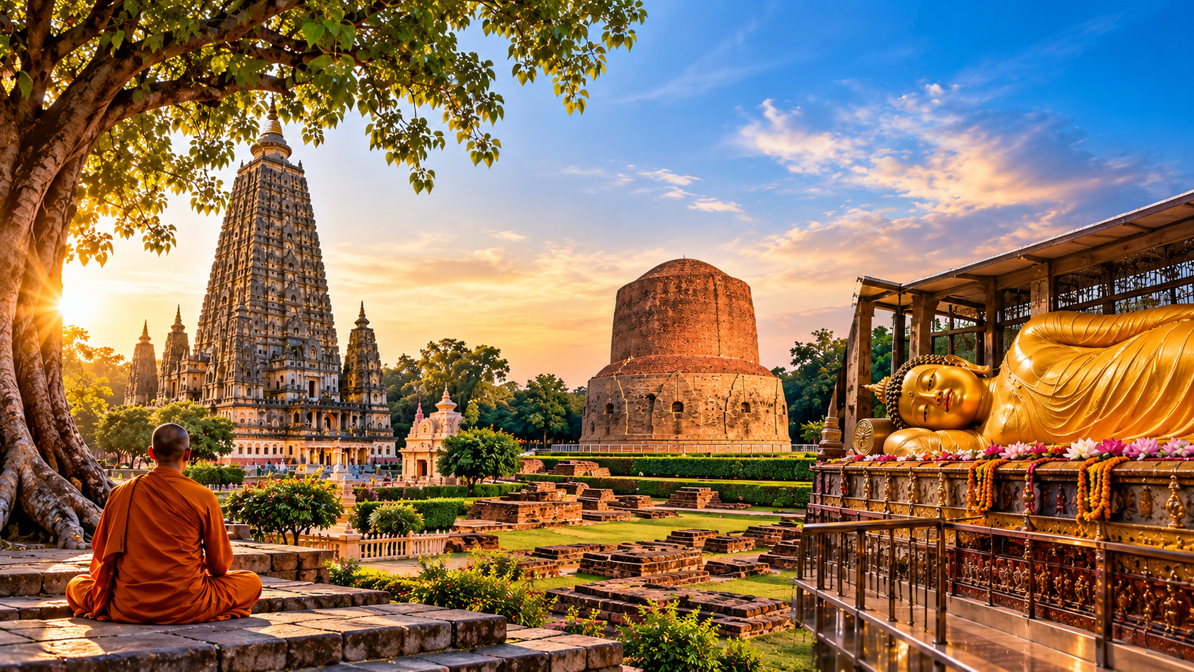 Buddhist Circuit India featuring Mahabodhi Temple,